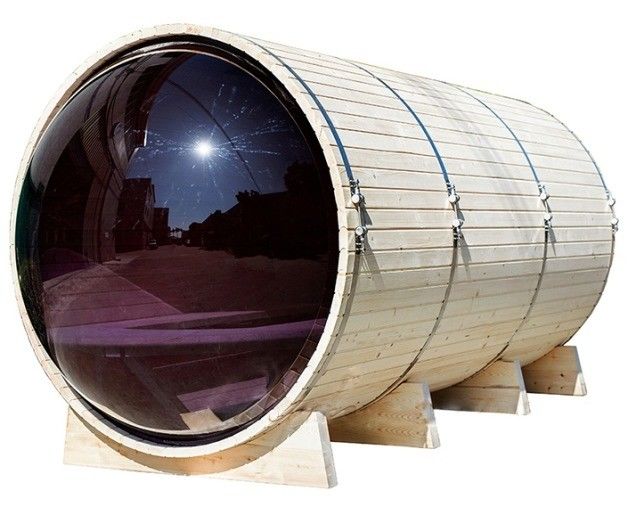390 KG Computer-Bedienfeld Nordic Leisure Hemlock / Rotzeder Outdoor Panorama-Glas-Saunaraum für 3-4 Personen im Jahr 2025