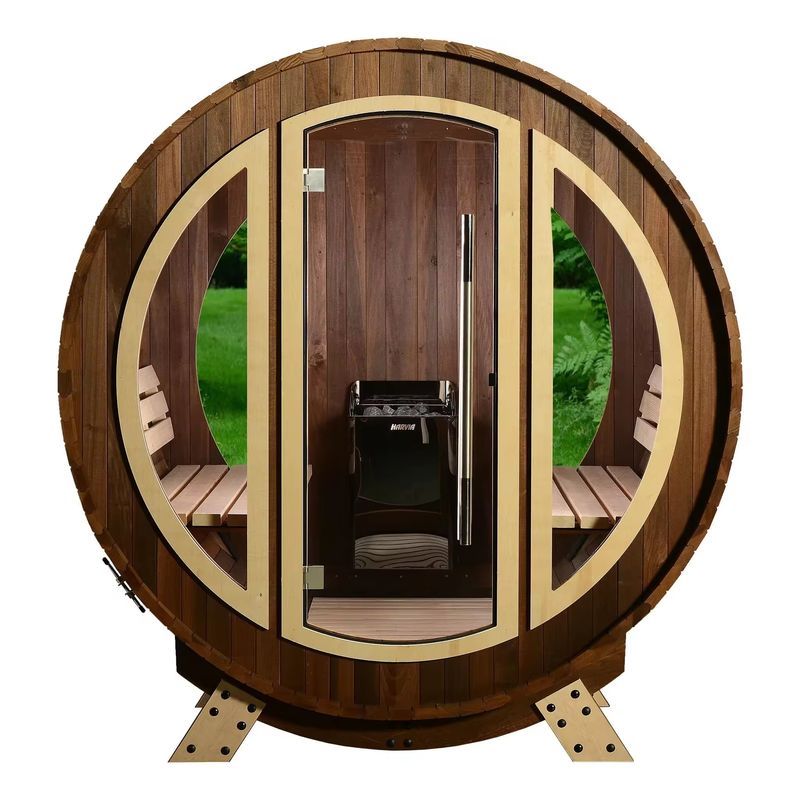 Hauptmaterial Massivholz 2025 Luxus Quadrat Sauna Dampfbad Holz Außen Finnisch Holz Trocken Dampf Sauna für 6 Personen
