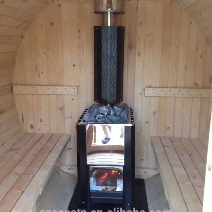 4-8 Personen Kapazität CE-Zertifikat Holzsauna mit Außenfass und Holzofen