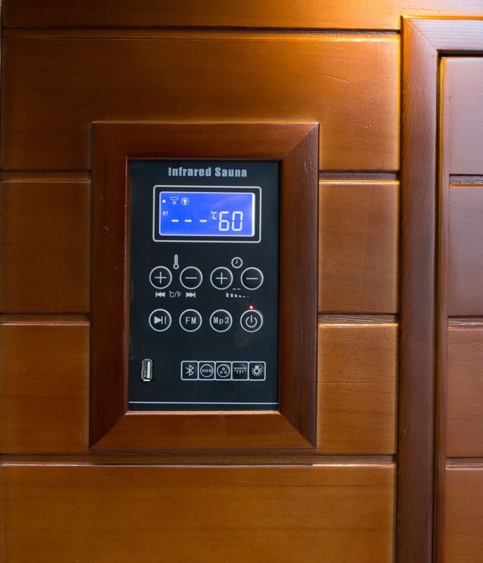 Infrarotsauna Innen Nass Entgiftungsraum Computer Bedienfeld Lichtwelle Nass Geschwitzt Dampfbad