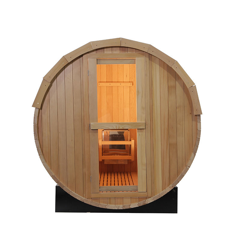 2021 Heißer Verkauf Massivholz Hemlock Sauna Gesättigte Dampfsauna Beliebte Outdoor Computer Öko Sauna Fass Traditionelle Gesättigte Dampfsauna Raum/Rotzeder Holz