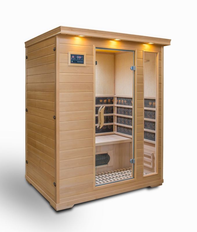 Ein- und Doppeldampfbad Tourmaline Computersteuerung Schweißraum Zuhause Sauna Raum Ferninfrarot Bad Entgiftung