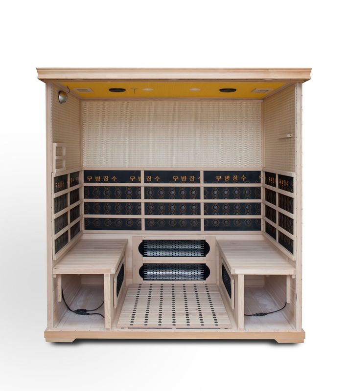 Hochwertige, traditionelle, langlebige Hemlock-Schwitzweste, Sauna-Computer-Bedienfeld, Dampfsaunaraum