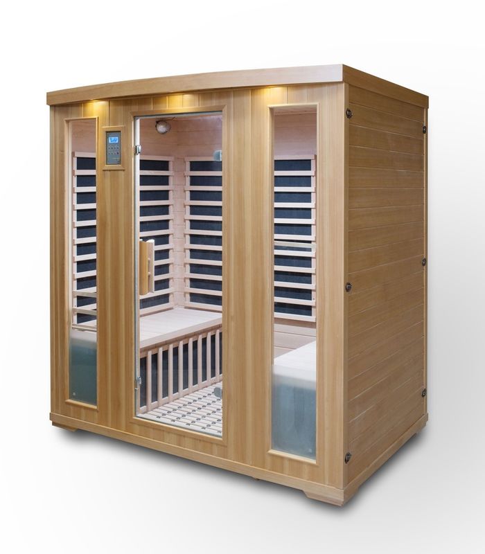 Hemlock Computergesteuerte Sauna Computer-Bedienfeld Classic 3 Personen Detox-Modus Familie Bestseller Infrarot Fern