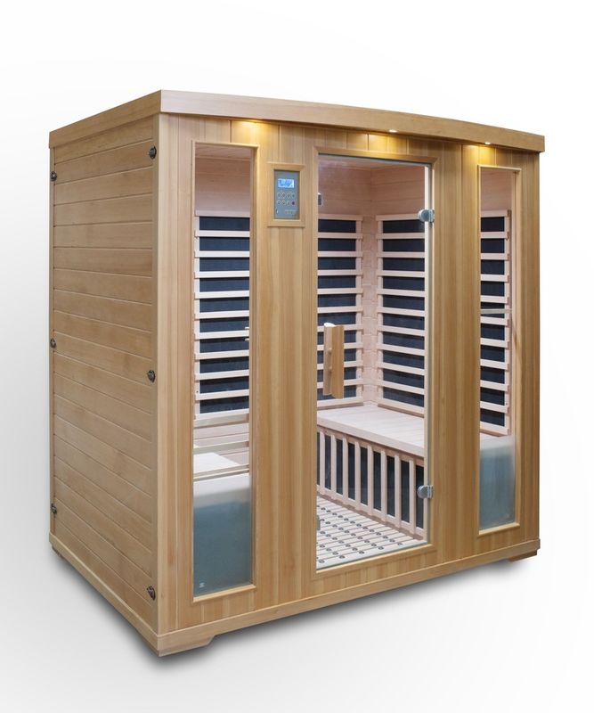 Hemlock Computergesteuerte Sauna Computer-Bedienfeld Classic 3 Personen Detox-Modus Familie Bestseller Infrarot Fern