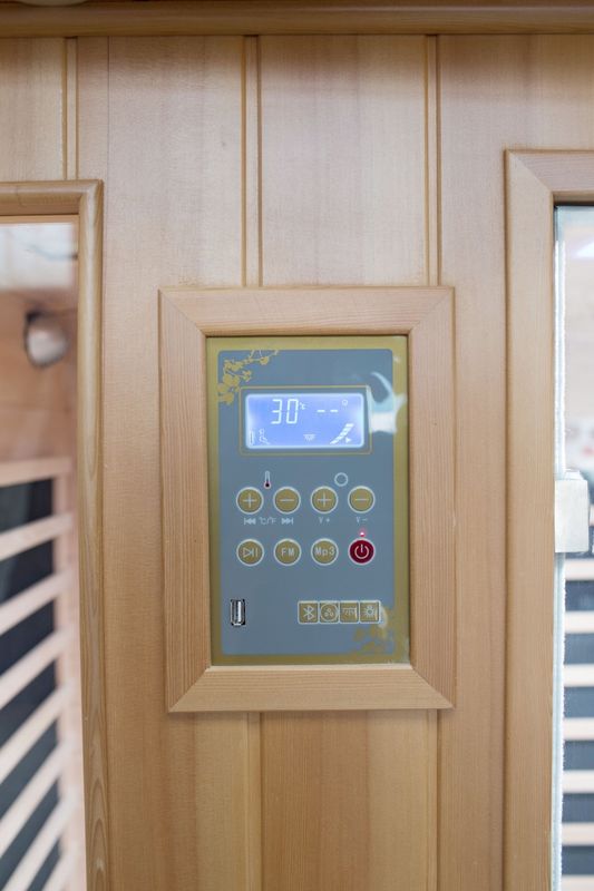 Hemlock Computergesteuerte Sauna Computer-Bedienfeld Classic 3 Personen Detox-Modus Familie Bestseller Infrarot Fern