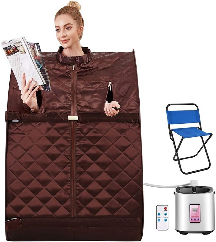Portable Personal Indoor Spa Sauna Zelt Computer Control Panel Computer Control Panel Dampf Fernbedienung Eine Person Sauna zur Entspannung zu Hause Therapeutische Entgiftung