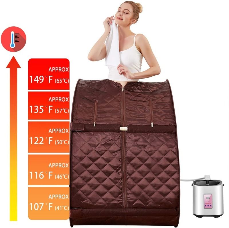 Portable Personal Indoor Spa Sauna Zelt Computer Control Panel Computer Control Panel Dampf Fernbedienung Eine Person Sauna zur Entspannung zu Hause Therapeutische Entgiftung