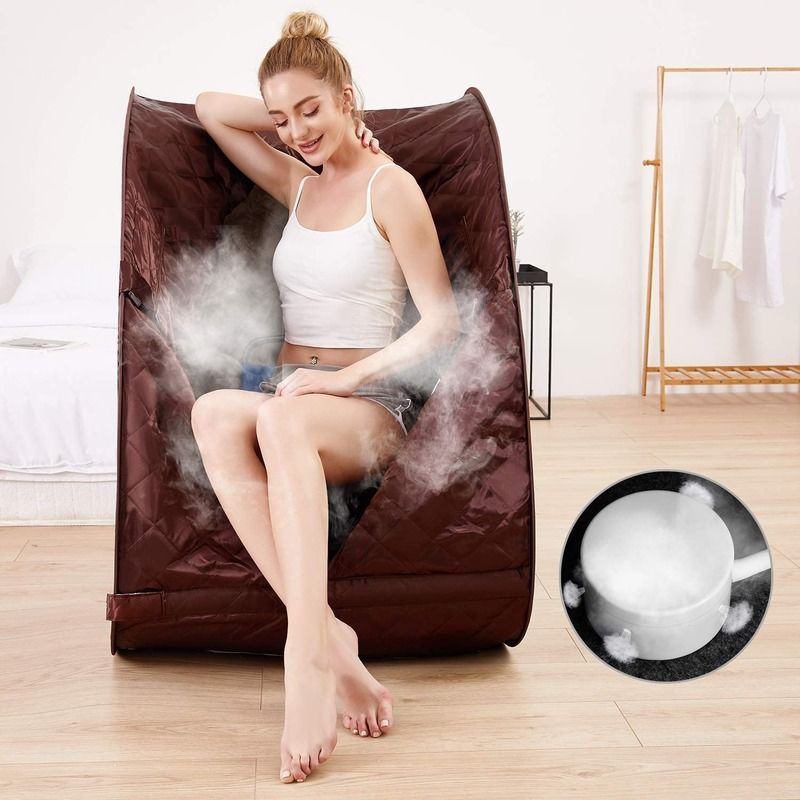 Portable Personal Indoor Spa Sauna Zelt Computer Control Panel Computer Control Panel Dampf Fernbedienung Eine Person Sauna zur Entspannung zu Hause Therapeutische Entgiftung