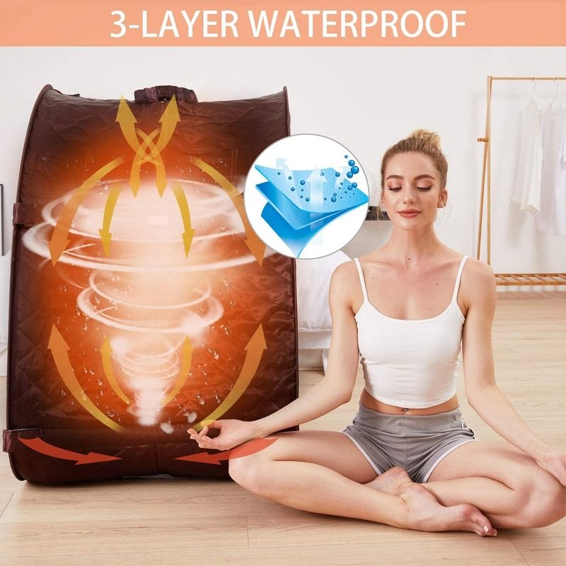 Portable Personal Indoor Spa Sauna Zelt Computer Control Panel Computer Control Panel Dampf Fernbedienung Eine Person Sauna zur Entspannung zu Hause Therapeutische Entgiftung