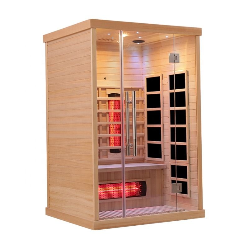 Traditionelle Billige Holz Hemlock Sauna Raum Infrarot Outdoor Infrarot Holz 2-Person Traditionelle High Time 2-Person
