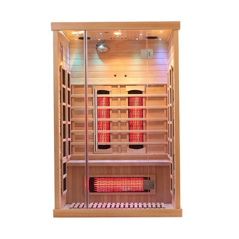 Traditionelle Billige Holz Hemlock Sauna Raum Infrarot Outdoor Infrarot Holz 2-Person Traditionelle High Time 2-Person