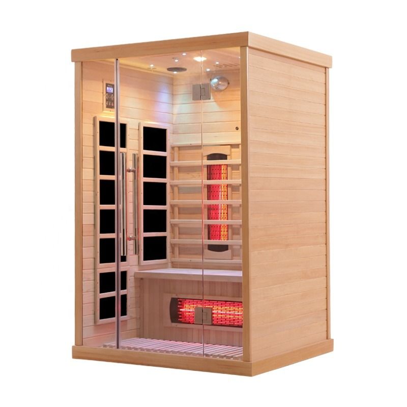 Traditionelle Billige Holz Hemlock Sauna Raum Infrarot Outdoor Infrarot Holz 2-Person Traditionelle High Time 2-Person