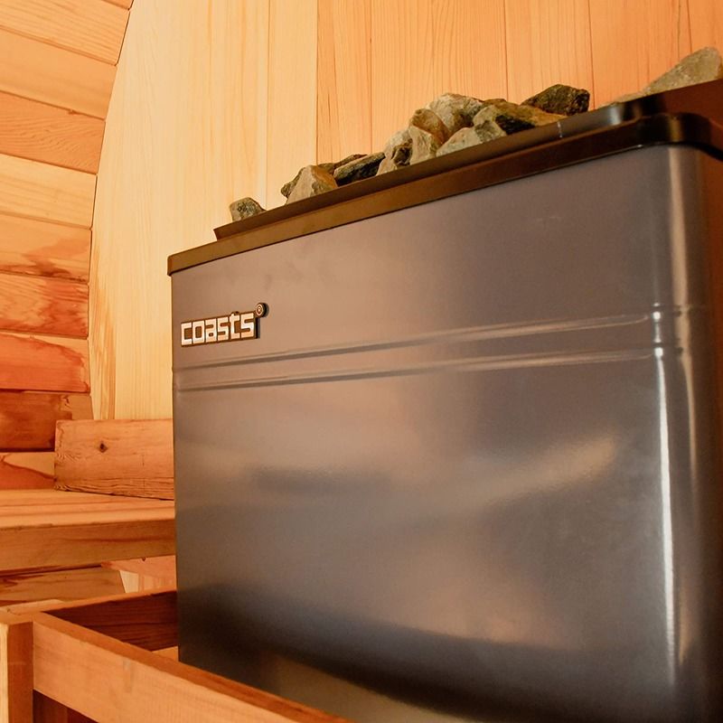 Moderne Sauna Heizung 6kW 240V SCAM 3 Digital Controller Galvanisiertes Blatt Schal Für Spa Sauna Dampfbad