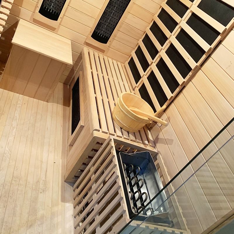 Traditioneller Stil Traditioneller Dampfsaunaraum Dampfer Innen Holz Infrarot Trockensauna Raum Traditionelle Sauna mit Heizung